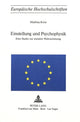 Book cover of: Einstellung und Psychophysik