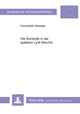 Book cover of: Die Symbolik in der spaeteren Lyrik Brechts