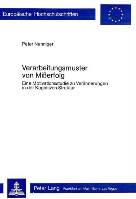 Book cover of: Verarbeitungsmuster von Misserfolg