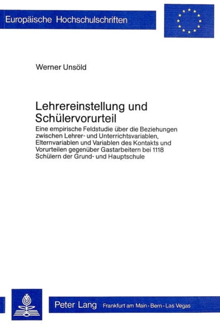 Book cover of: Lehrereinstellung und Schuelervorurteil