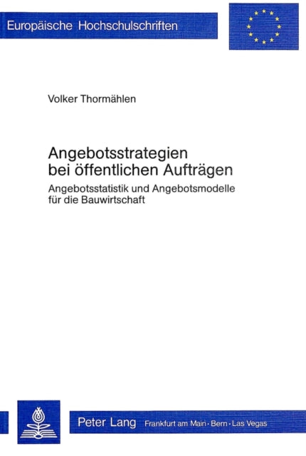 Book cover of: Angebotsstrategien bei oeffentlichen Auftraegen