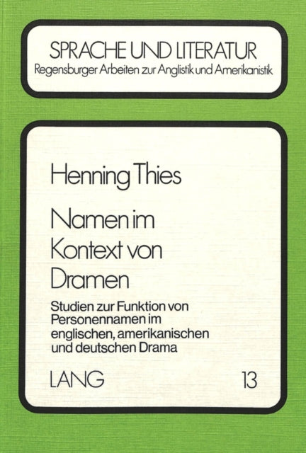 Book cover of: Namen im Kontext von Dramen