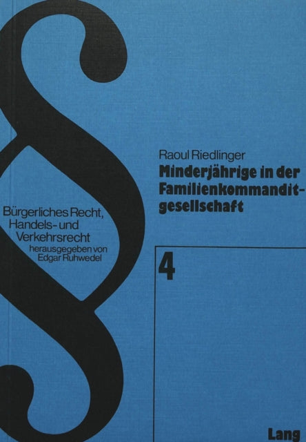 Book cover of: Minderjaehrige in der Familienkommanditgesellschaft