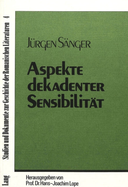 Book cover of: Aspekte dekadenter Sensibilitaet