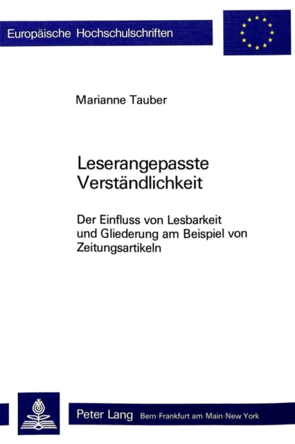 Book cover of: Leserangepasste Verstaendlichkeit