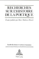 Book cover of: Recherches sur l'histoire de la poetique