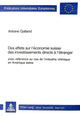 Book cover of: Des effets sur l'economie suisse des investissements directs a l'etranger, avec reference au cas de l'industrie chimique en Amerique latine