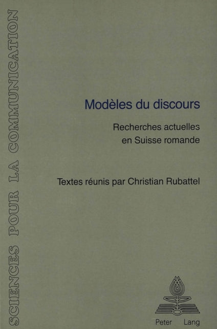 Book cover of: Modeles du discours