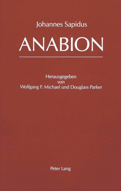 Book cover of: Anabion 1540. By: Johannes Sapidus