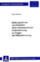 Book cover of: Stellungnahmen von Arbeitern einer schweizerischen Unternehmung ueber Fragen der Mitbestimmung. By: Pierre Stillhart