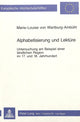 Book cover of: Alphabetisierung und Lektuere