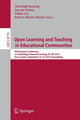 Book cover of: Open Learning and Teaching in Educational Communities. By: Christoph Rensing