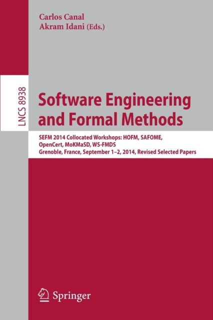Book cover of: Software Engineering and Formal Methods. By: Carlos Canal