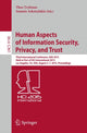 Book cover of: Human Aspects of Information Security, Privacy, and Trust. By: Theo Tryfonas