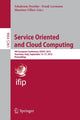 Book cover of: Service Oriented and Cloud Computing. By: Schahram Dustdar