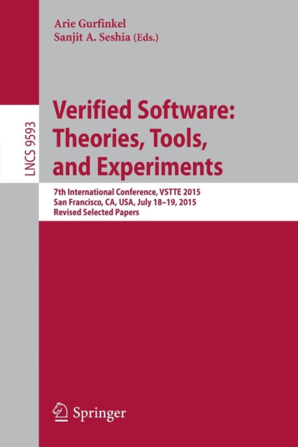 Book cover of: Verified Software: Theories, Tools, and Experiments. By: Arie Gurfinkel