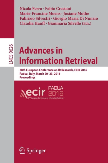 Book cover of: Advances in Information Retrieval. By: Nicola Ferro