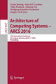 Book cover of: Architecture of Computing Systems -- ARCS 2016. By: Frank Hannig