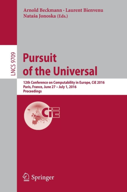 Book cover of: Pursuit of the Universal. By: Arnold Beckmann