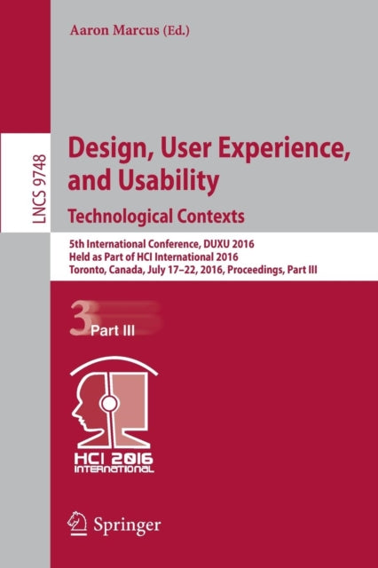 Book cover of: Design, User Experience, and Usability: Technological Contexts. By: Aaron Marcus
