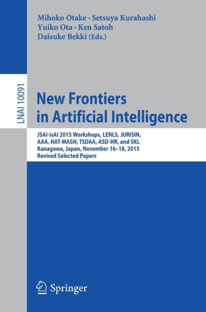 Book cover of: New Frontiers in Artificial Intelligence. By: Mihoko Otake