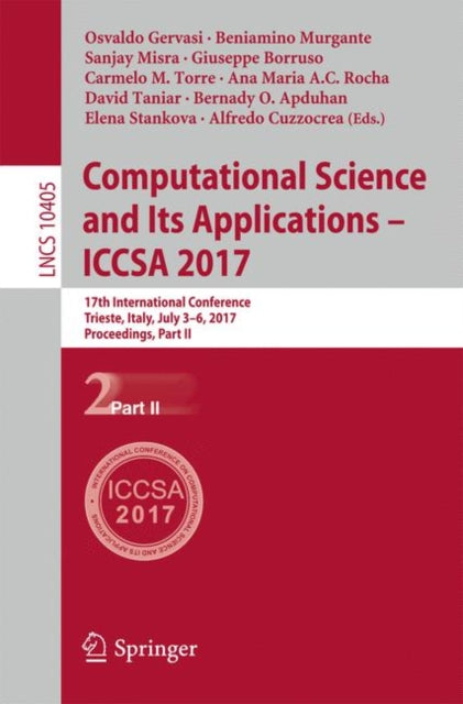 Book cover of: Computational Science and Its Applications – ICCSA 2017. By: Osvaldo Gervasi