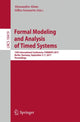 Book cover of: Formal Modeling and Analysis of Timed Systems. By: Alessandro Abate