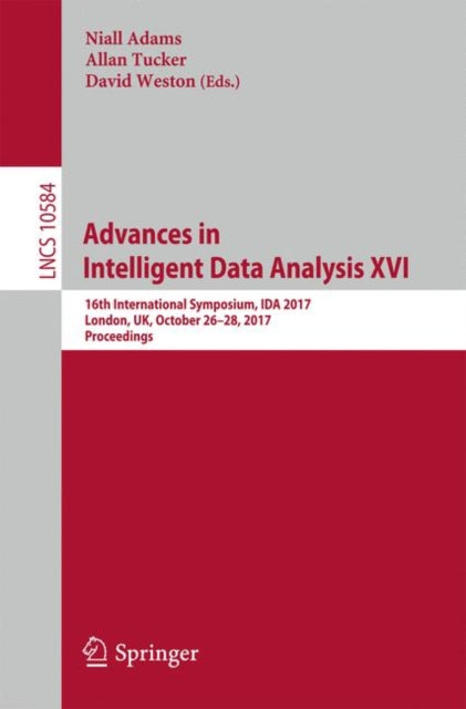 Book cover of: Advances in Intelligent Data Analysis XVI. By: Niall Adams