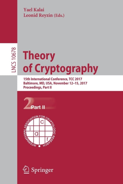 Book cover of: Theory of Cryptography. By: Yael Kalai