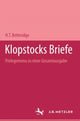 Book cover of: Klopstocks Briefe. By: H.T. Betteridge
