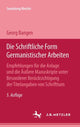 Book cover of: Die schriftliche Form germanistischer Arbeiten. By: Georg Bangen