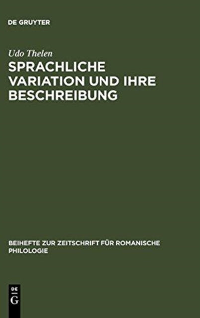 Book cover of: Sprachliche Variation und ihre Beschreibung