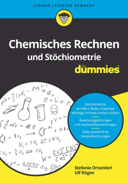 Book cover of: Chemisches Rechnen und Stochiometrie fur Dummies. By: Stefanie Ortanderl
