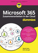 Book cover of: Microsoft 365 Zusammenarbeiten in der Cloud fur Dummies. By: Arno Burger