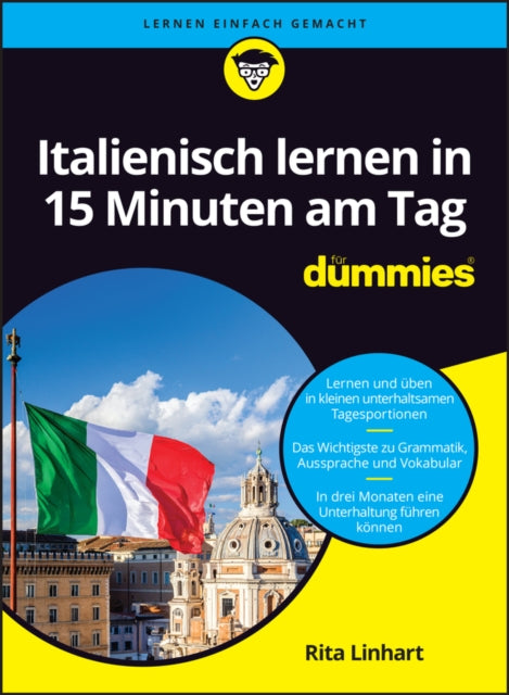 Book cover of: Italienisch lernen in 15 Minuten am Tag fur Dummies. By: R. Linhart