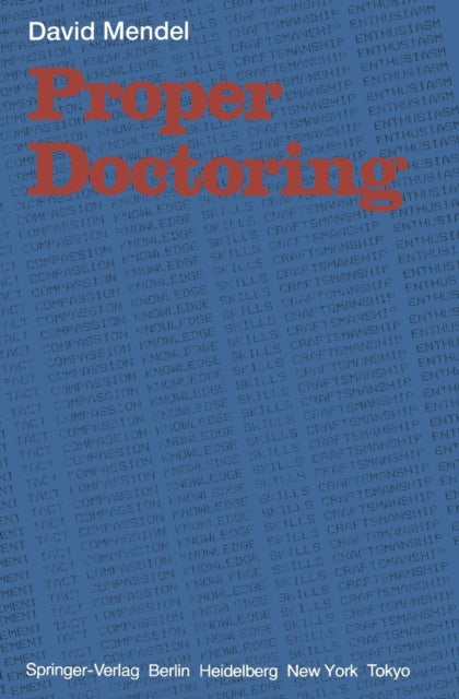 Book cover of: Proper Doctoring
