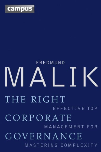 Book cover of: Right Corporate Governance. By: Fredmund Malik
