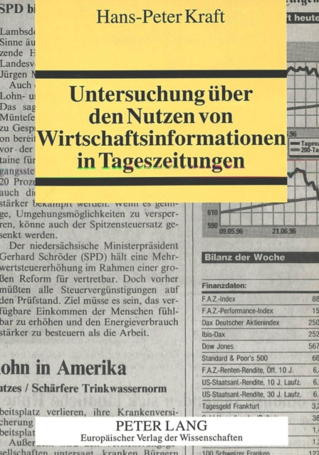 Book cover of: Untersuchung ueber den Nutzen von Wirtschaftsinformationen in Tageszeitungen