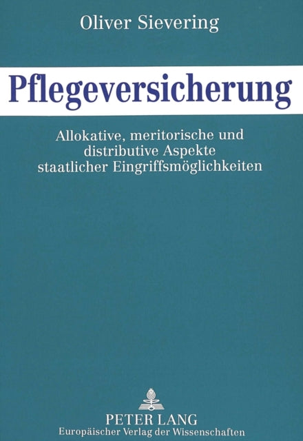 Book cover of: Pflegeversicherung