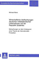 Book cover of: Wirtschaftliche Verflechtungen deutscher mittelstaendischer Unternehmen mit der Republik Suedafrika