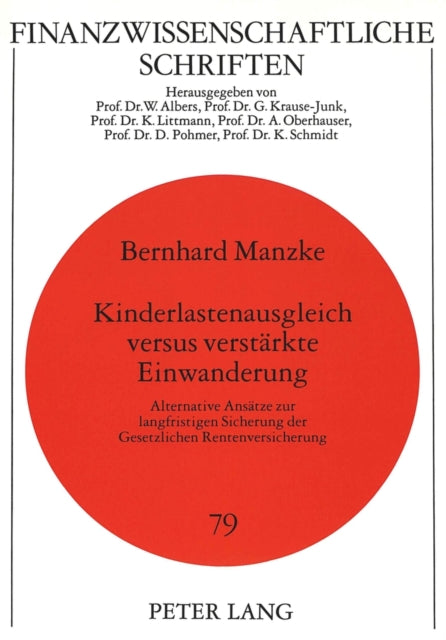 Book cover of: Kinderlastenausgleich Versus Verstaerkte Einwanderung