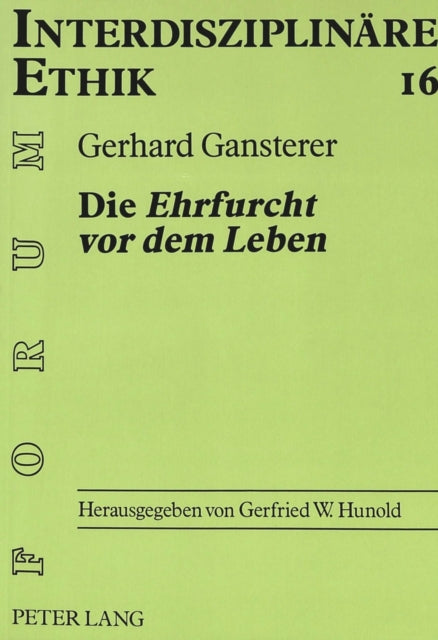 Book cover of: Die «Ehrfurcht VOR Dem Leben»