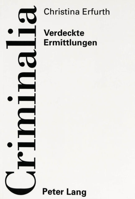 Book cover of: Verdeckte Ermittlungen
