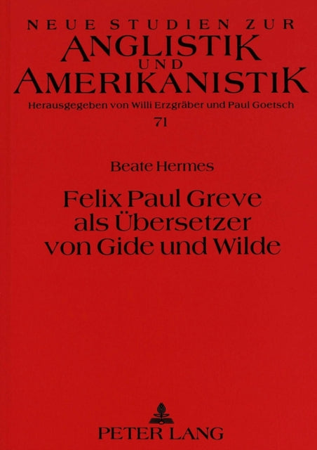 Book cover of: Felix Paul Greve als Uebersetzer von Gide und Wilde