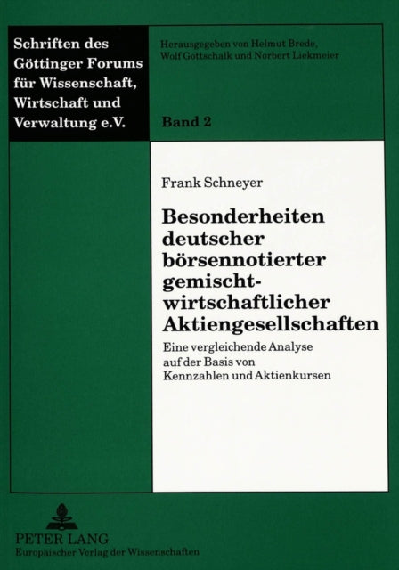 Book cover of: Besonderheiten deutscher boersennotierter gemischtwirtschaftlicher Aktiengesellschaften