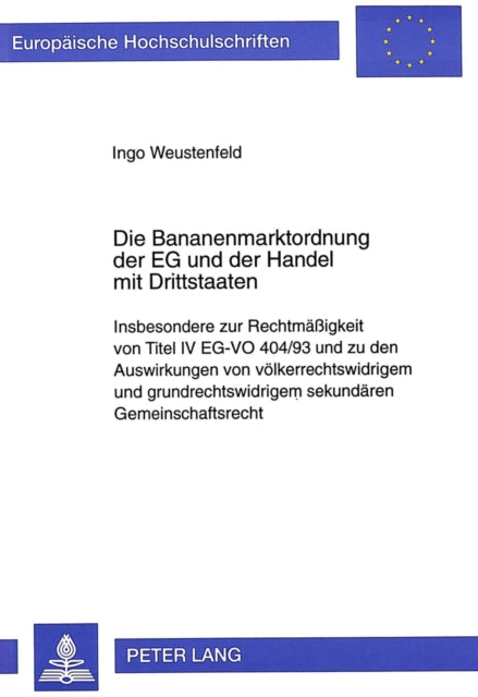 Book cover of: Die Bananenmarktordnung der EG und der Handel mit Drittstaaten
