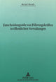 Book cover of: Entscheidungsstile von Fuehrungskraeften in oeffentlichen Verwaltungen. By: Bernd Kosub