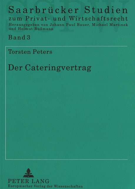 Book cover of: Der Cateringvertrag