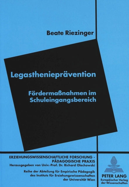 Book cover of: Legastheniepraevention. By: Beate Riezinger
