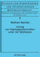 Book cover of: Umzug von Kapitalgesellschaften unter der Sitztheorie. By: Wolfram Bechtel